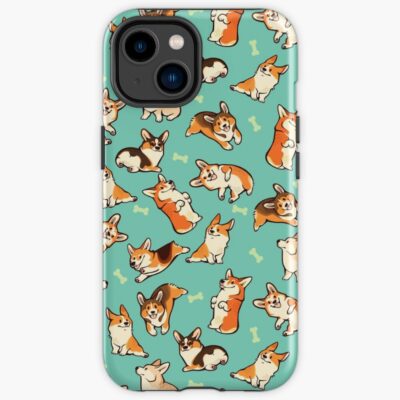Jolly Corgis In Green Iphone Case