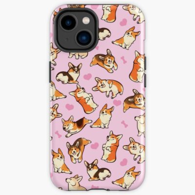 Lovey Corgis In Pink Iphone Case