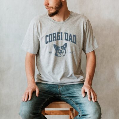 Corgi Dad Style Custom T-shirt