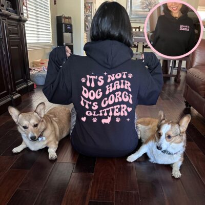 Cute Corgi Art Design Hoodie