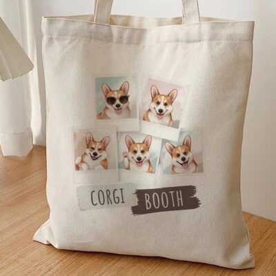 Corgi Funny Photo Booth Tote Bag