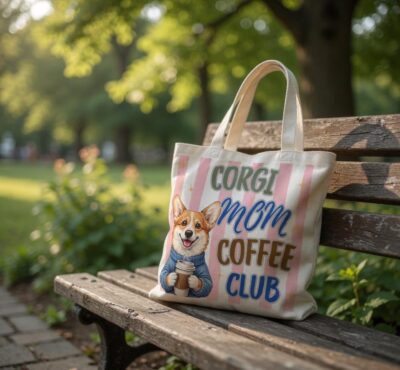 Corgi Mom Coffee Club Tote Bag
