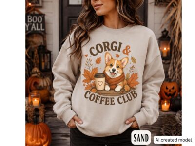 Corgi Coffee Club Vintage Sweatshirt