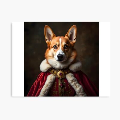Corgi Royal Pet Portrait Poster