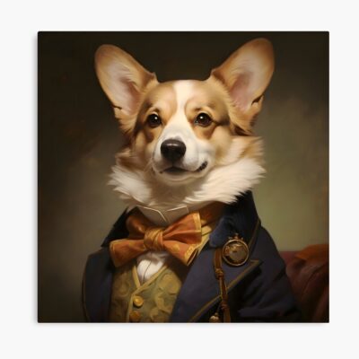 Dapper Corgi Portrait Art Poster
