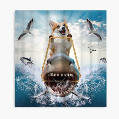 Corgi Shark Funny Poster