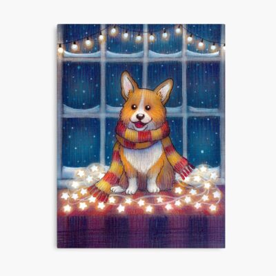 Cosy Winter Corgi Poster