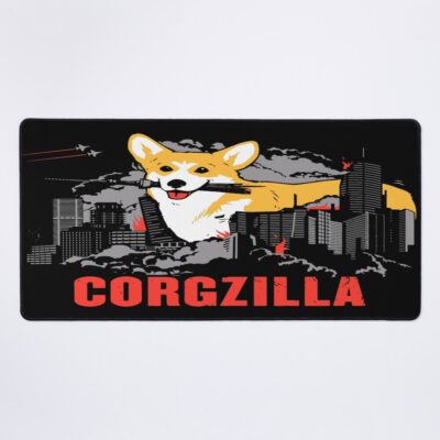 Corgzilla Funny Art Mouse Pad