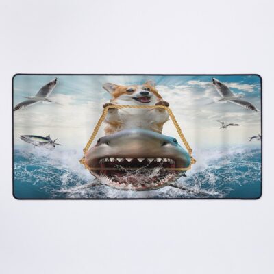 Corgi Shark Funny Mouse Pad