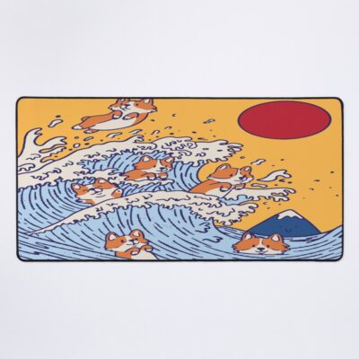 The Great Wave Of Corgis Mouse Pad