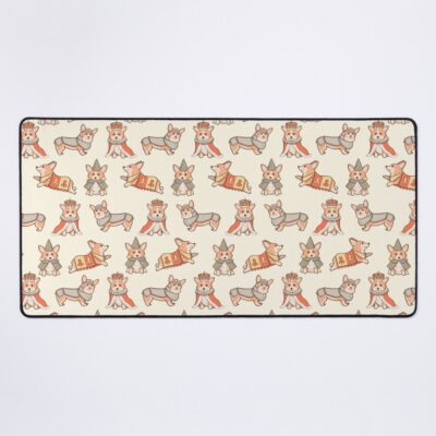 Medieval Fantasy Corgi Pattern Mouse Pad