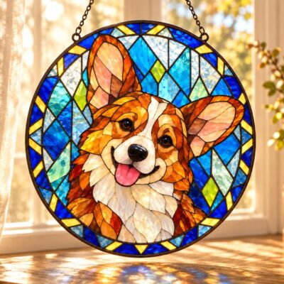 Corgi Custom Image Acrylic Suncatcher