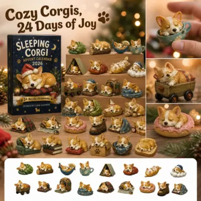 Sleeping Corgi Advent Calender Christmas Countdown