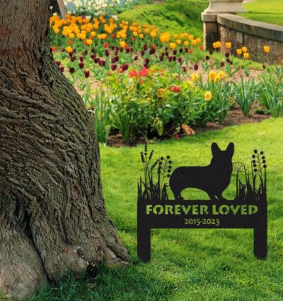 Corgi Memorial Remembrance Grave Sign Custom Garden Stake