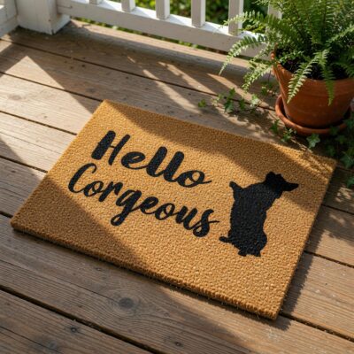 Corgi Hello Funny Welcome Doormat